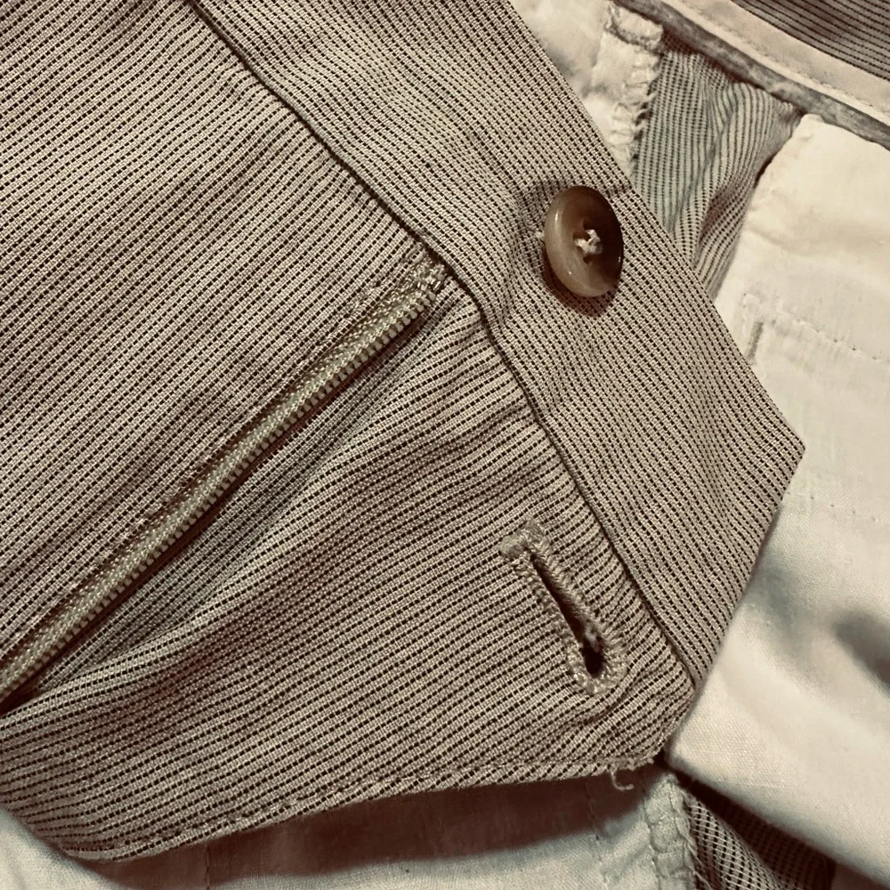 Perry Ellis Cream Dress Pants Tailored Fit